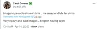 A comment reacting to the leaked photos (Image via Twitter/ @C4rol_ofc)